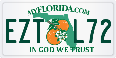 FL license plate EZTL72