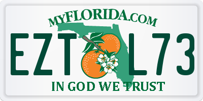 FL license plate EZTL73