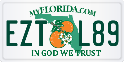 FL license plate EZTL89