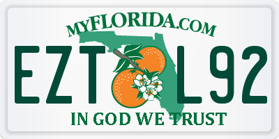 FL license plate EZTL92