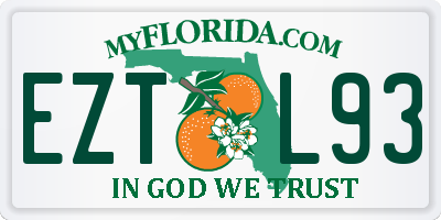 FL license plate EZTL93