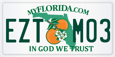 FL license plate EZTM03