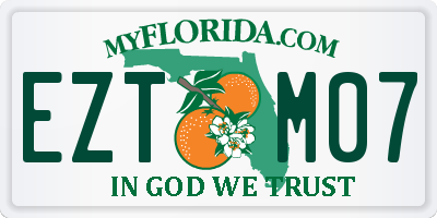 FL license plate EZTM07