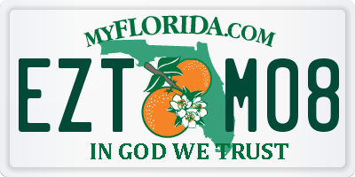 FL license plate EZTM08