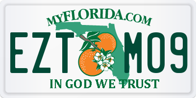 FL license plate EZTM09