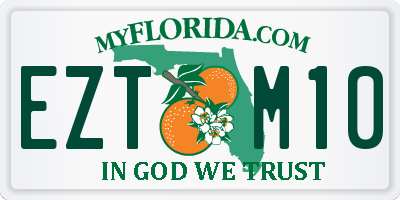 FL license plate EZTM10