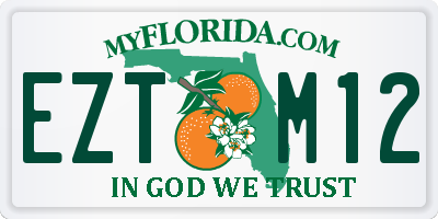 FL license plate EZTM12