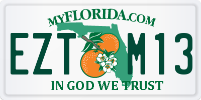 FL license plate EZTM13