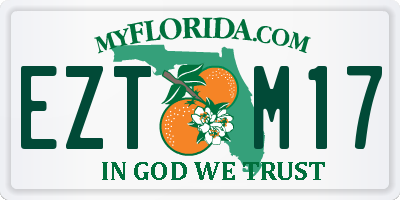 FL license plate EZTM17