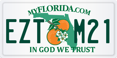 FL license plate EZTM21