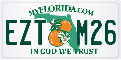 FL license plate EZTM26