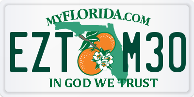 FL license plate EZTM30