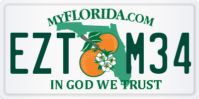 FL license plate EZTM34