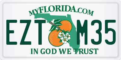 FL license plate EZTM35