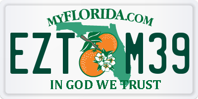 FL license plate EZTM39