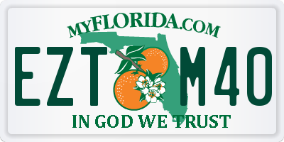 FL license plate EZTM40