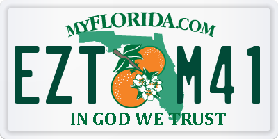 FL license plate EZTM41