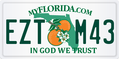 FL license plate EZTM43