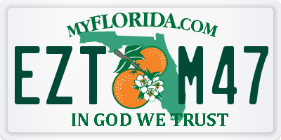 FL license plate EZTM47