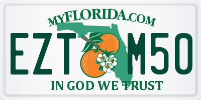 FL license plate EZTM50