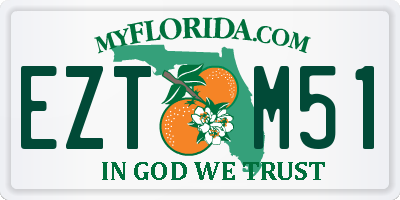 FL license plate EZTM51