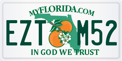 FL license plate EZTM52