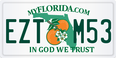 FL license plate EZTM53