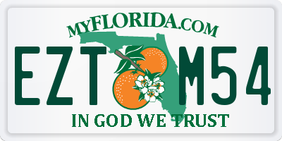 FL license plate EZTM54