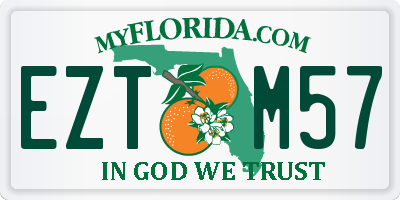 FL license plate EZTM57