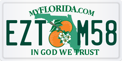 FL license plate EZTM58