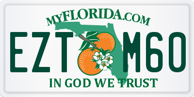 FL license plate EZTM60