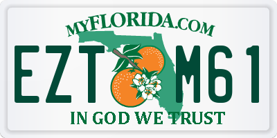 FL license plate EZTM61