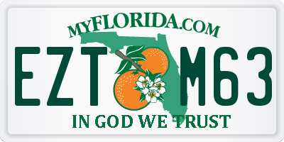 FL license plate EZTM63