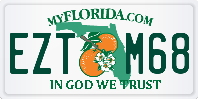 FL license plate EZTM68