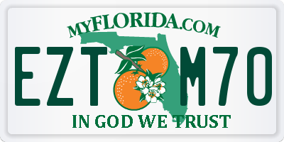 FL license plate EZTM70