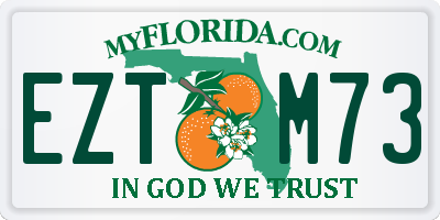 FL license plate EZTM73