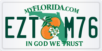 FL license plate EZTM76