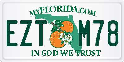 FL license plate EZTM78