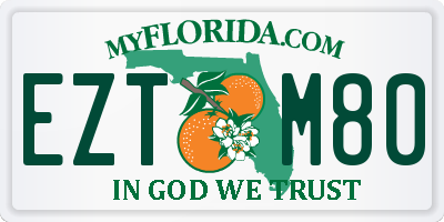 FL license plate EZTM80