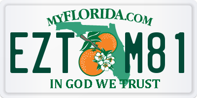 FL license plate EZTM81