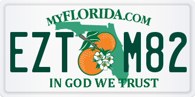 FL license plate EZTM82