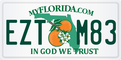 FL license plate EZTM83