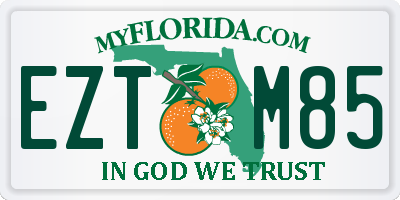 FL license plate EZTM85