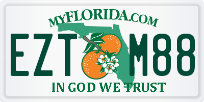 FL license plate EZTM88