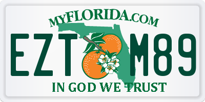 FL license plate EZTM89