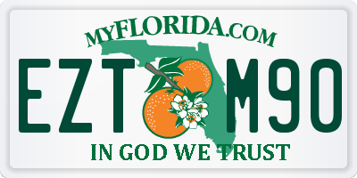 FL license plate EZTM90