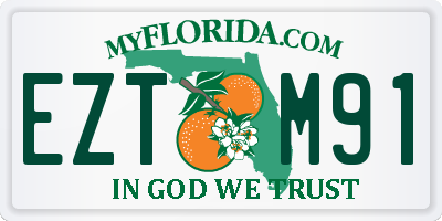 FL license plate EZTM91