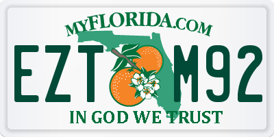 FL license plate EZTM92