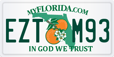 FL license plate EZTM93