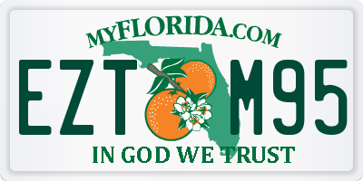 FL license plate EZTM95